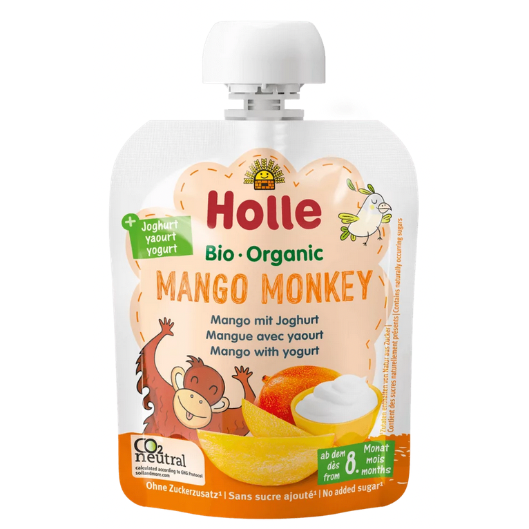 10 x Holle Organic Yogurt Mango Monkey Pouch