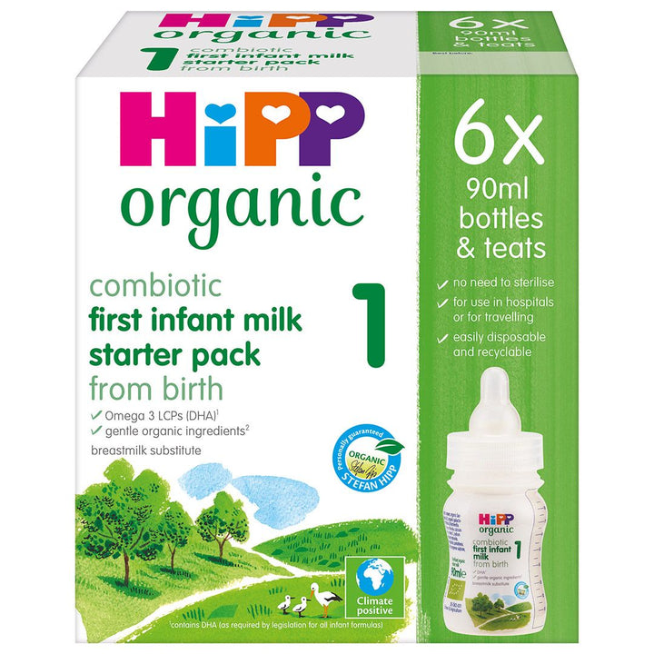 HiPP UK Stage 1 90ml Ready to Feed (pack of 6 with teats) x 6