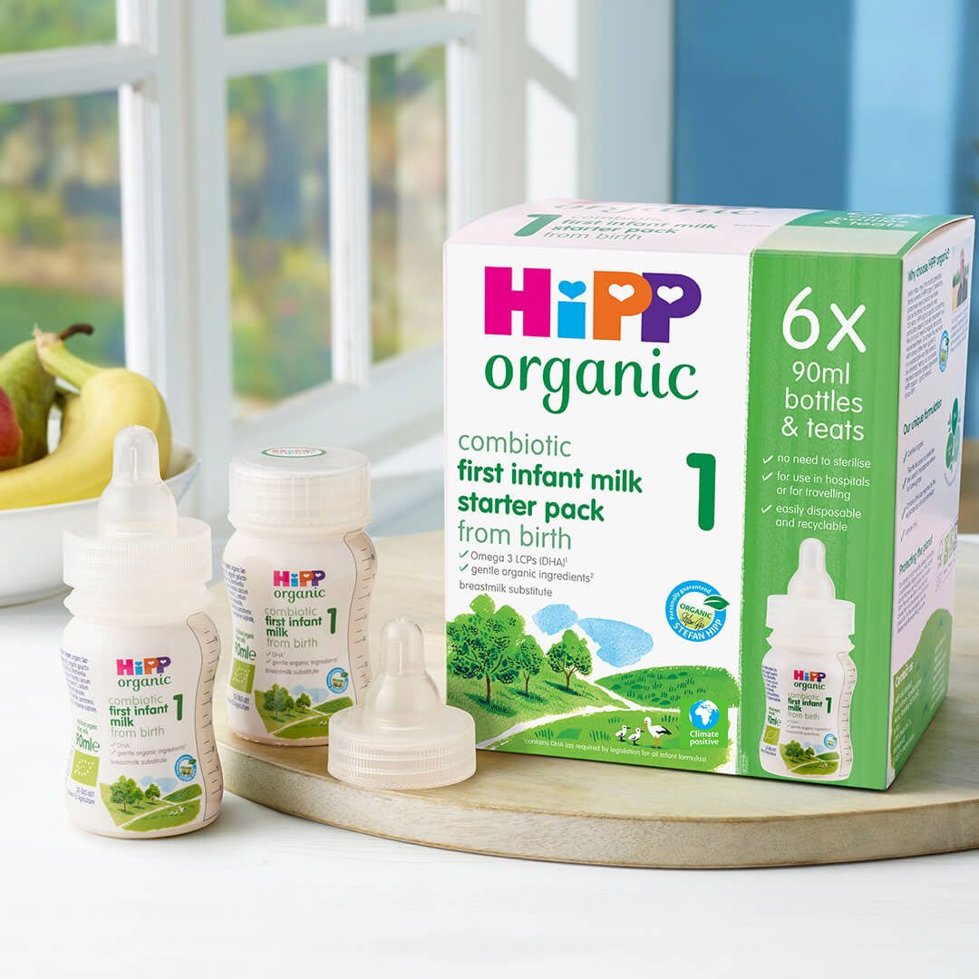 HiPP UK Stage 1 90ml Ready to Feed (pack of 6 with teats) x 6