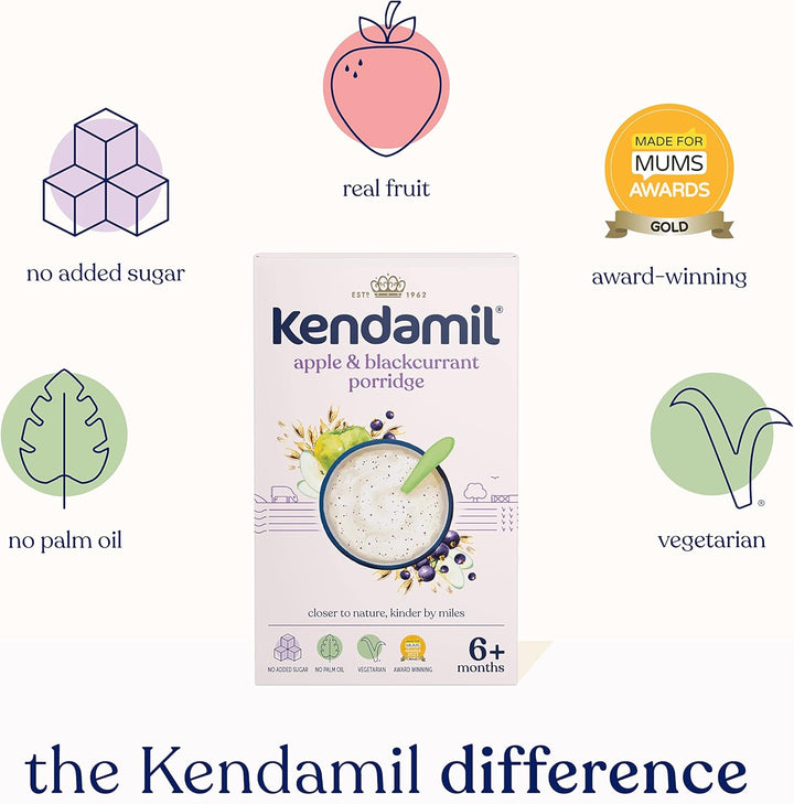Kendamil Apple and Blackcurrant Baby Porridge