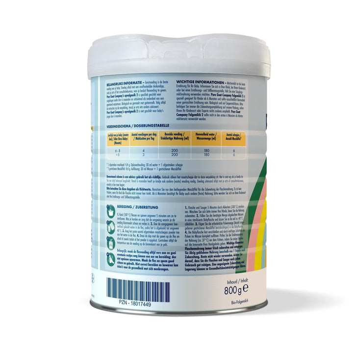 Pure Goat Organic Follow-on Infant Formula (Stage 2)