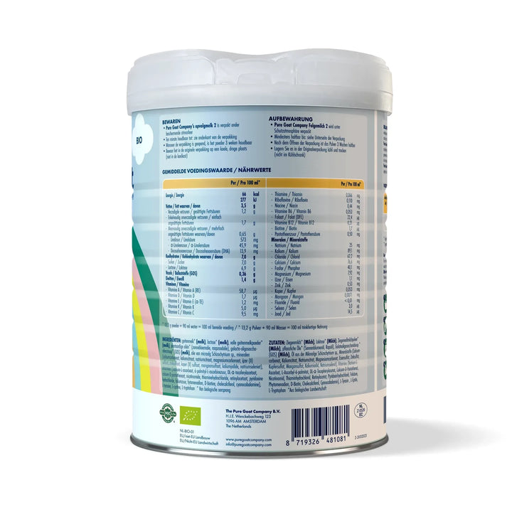 Pure Goat Organic Follow-on Infant Formula (Stage 2)