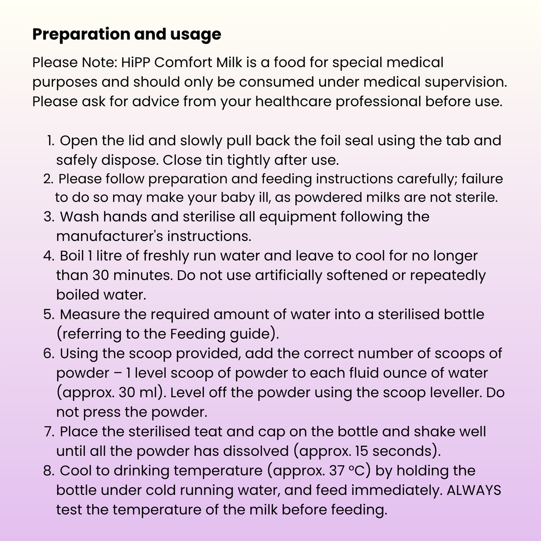 HiPP UK Comfort Milk Infant Formula